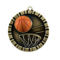 3-D Medal, "Basketball" - 2"